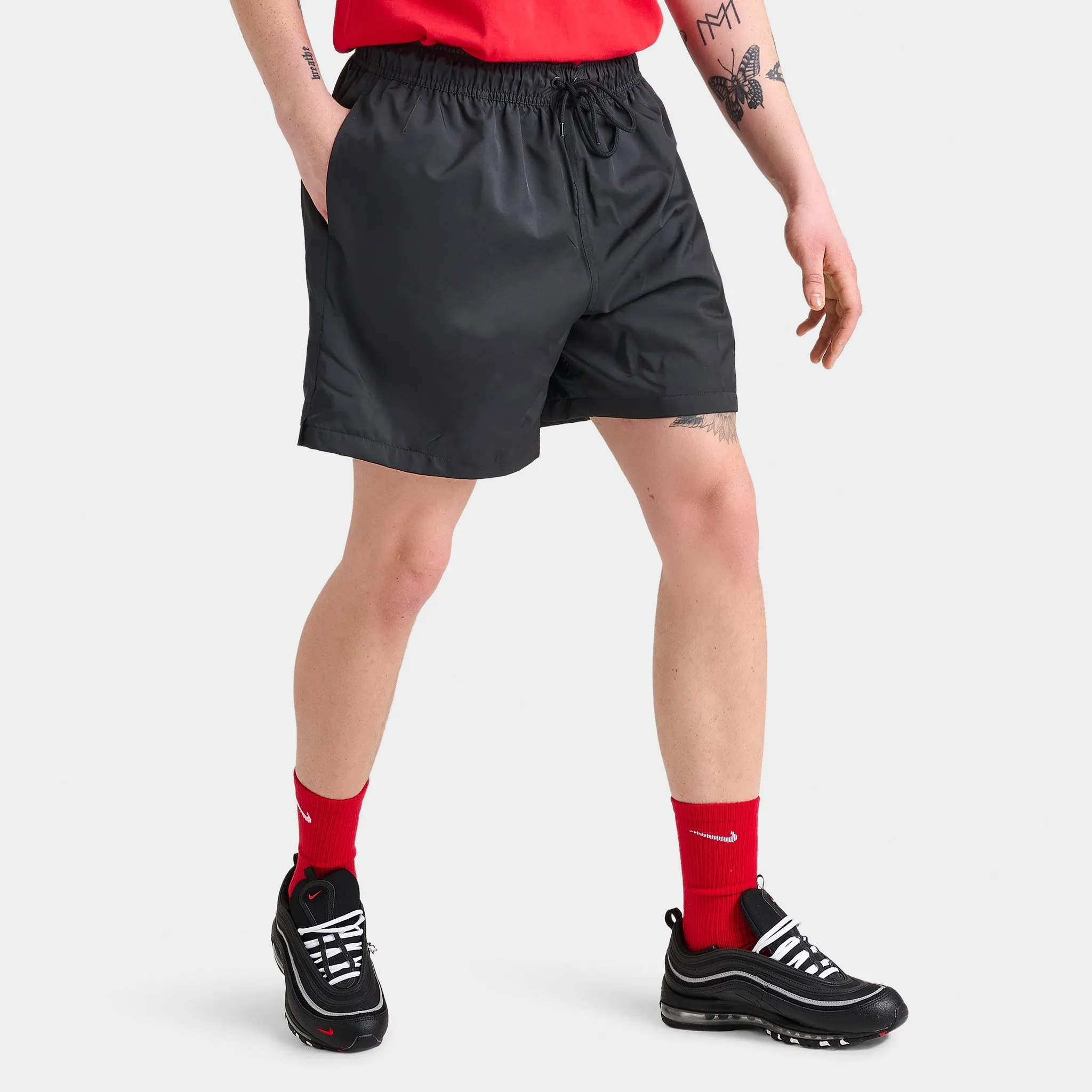 Mens Nike Nike Sportswear Club Flow Shorts Black / White