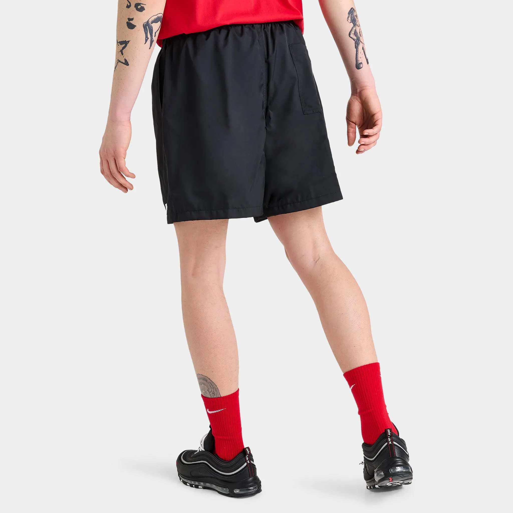 Mens Nike Nike Sportswear Club Flow Shorts Black / White