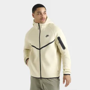 Mens Nike Nike Tech Fleece Full-Zip Windrunner Hoodie Light Khaki / Black