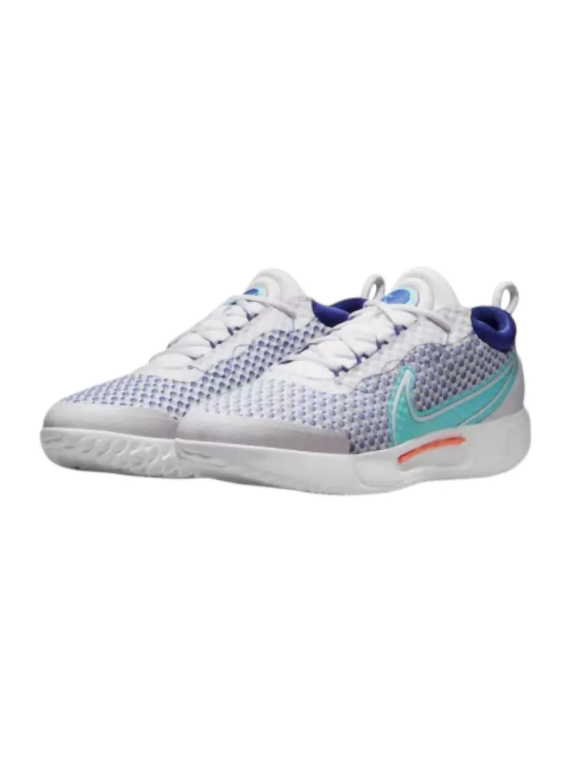 Men's Zoom Court Pro Hc Shoes In White/turquoise