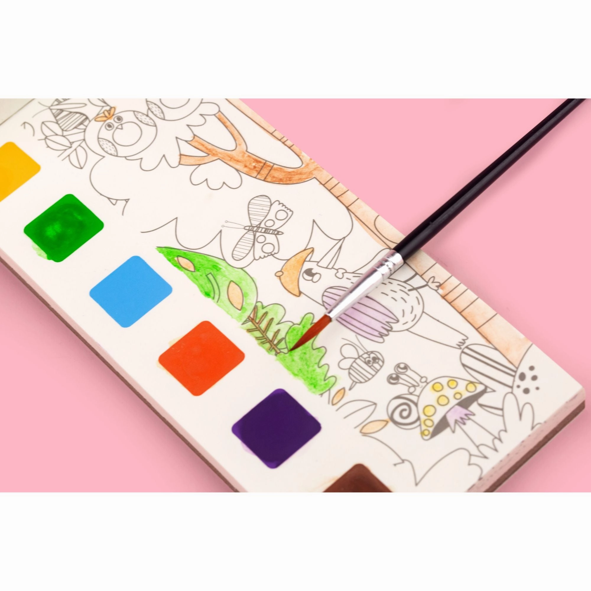 MierEdu Pocket Watercolour Painting Book - Animal Friends