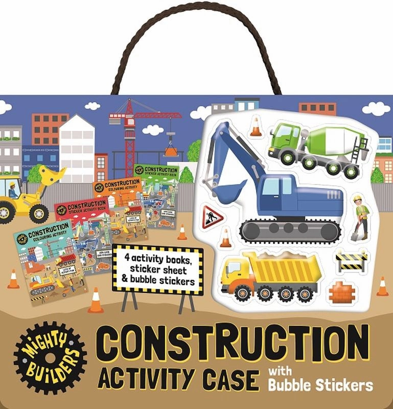 Mighty Builders Construction Activity Case With Bubble Stickers
