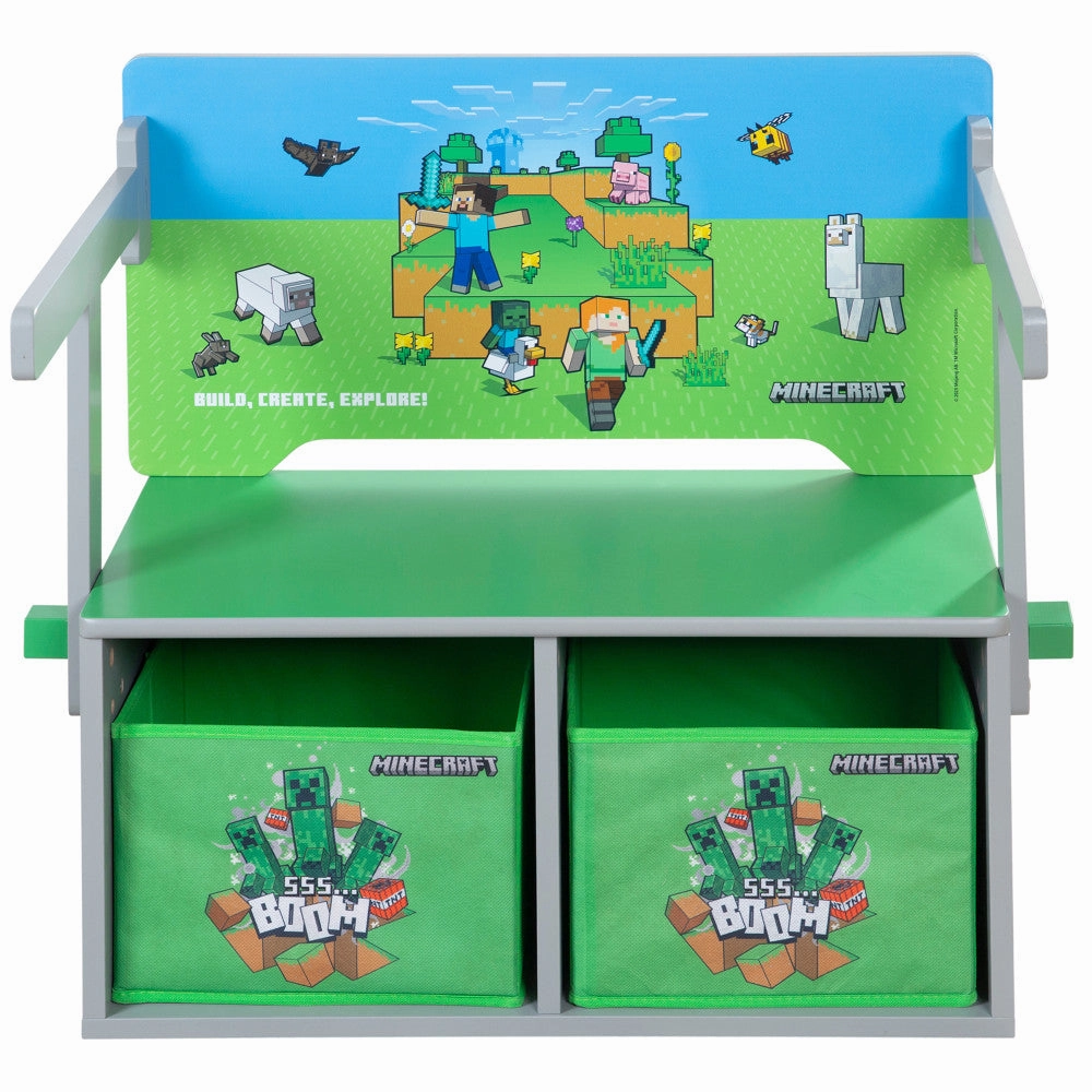 Minecraft 2-In-1 Convertible Bench & Table - Magical Furniture Transformation