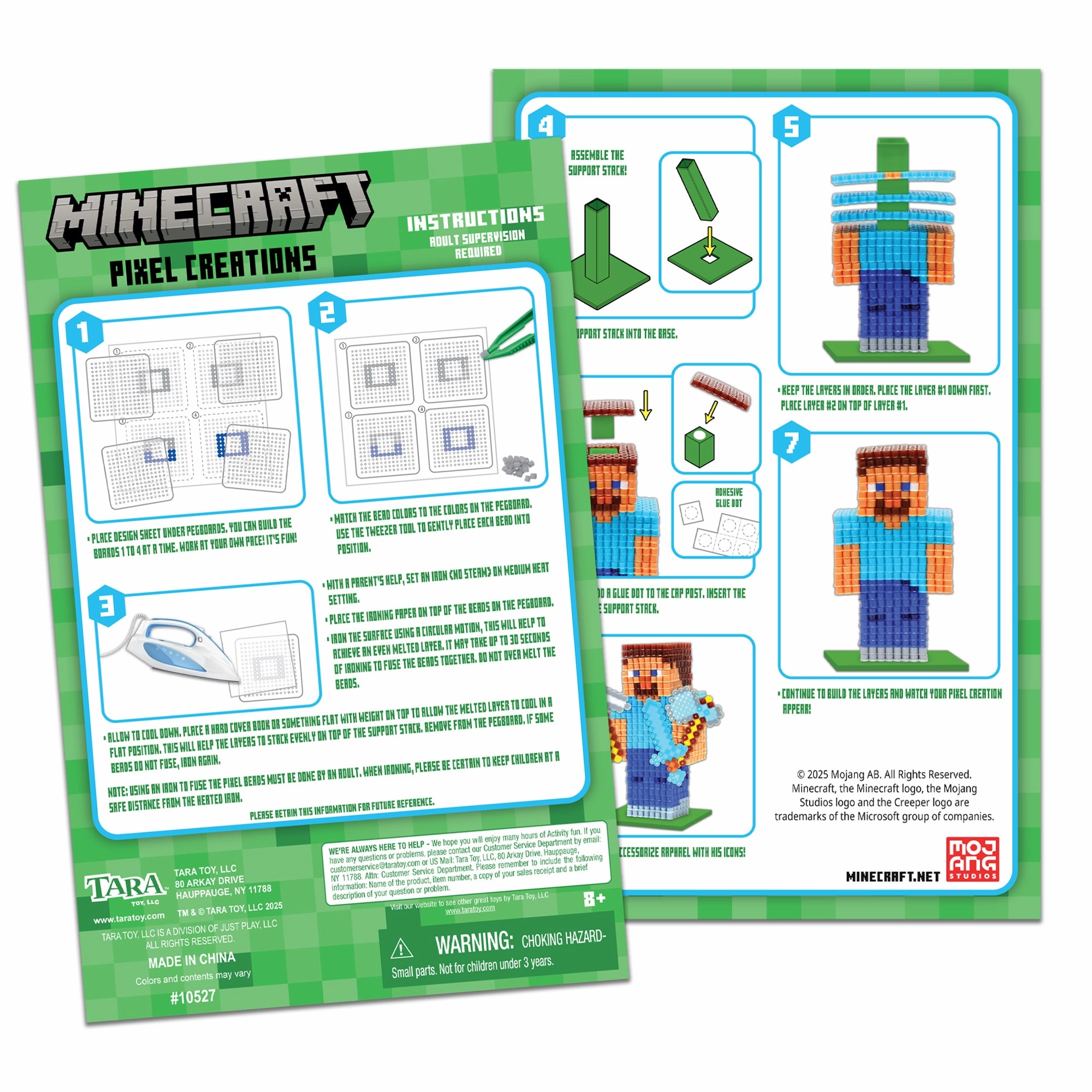 Minecraft 3D Pixel Bead Craft Kit - 2500 Beads