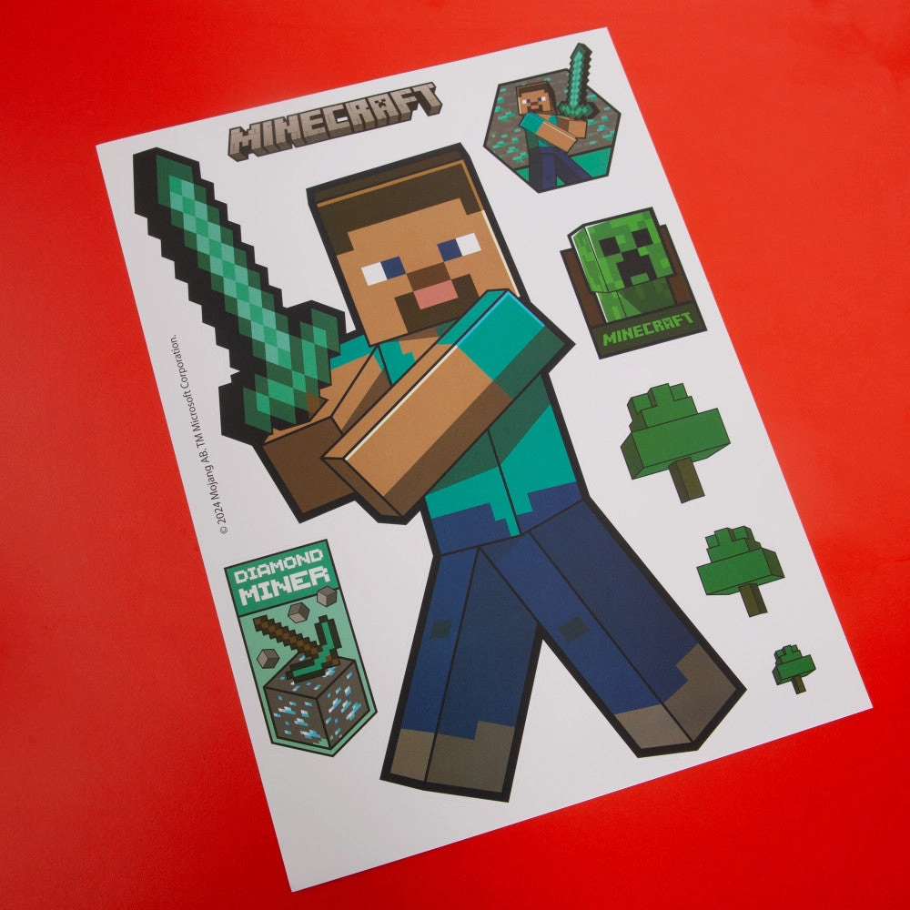 Minecraft Adventure Wall-Clings: 50  Premium Vinyl Stickers and Decals