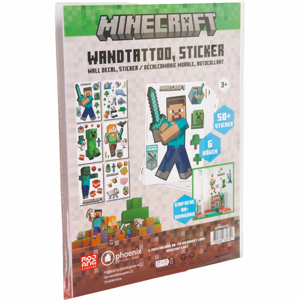 Minecraft Adventure Wall-Clings: 50  Premium Vinyl Stickers and Decals