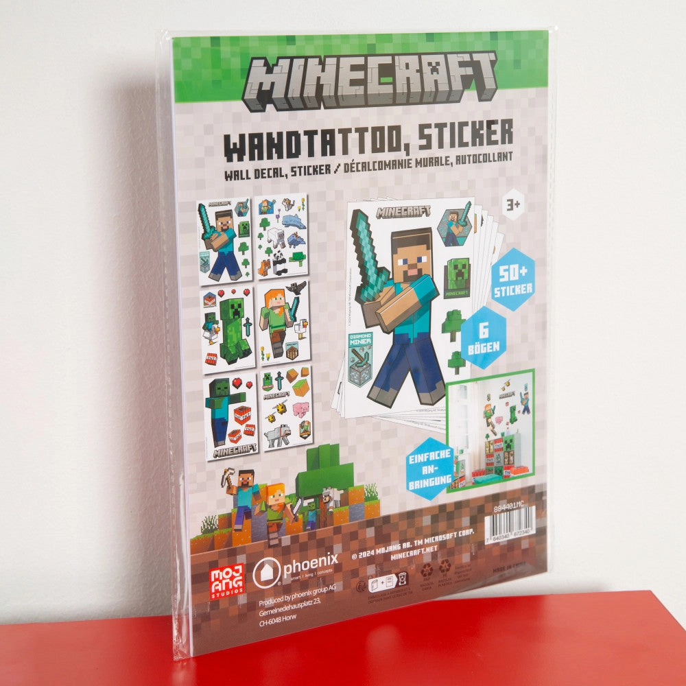 Minecraft Adventure Wall-Clings: 50  Premium Vinyl Stickers and Decals