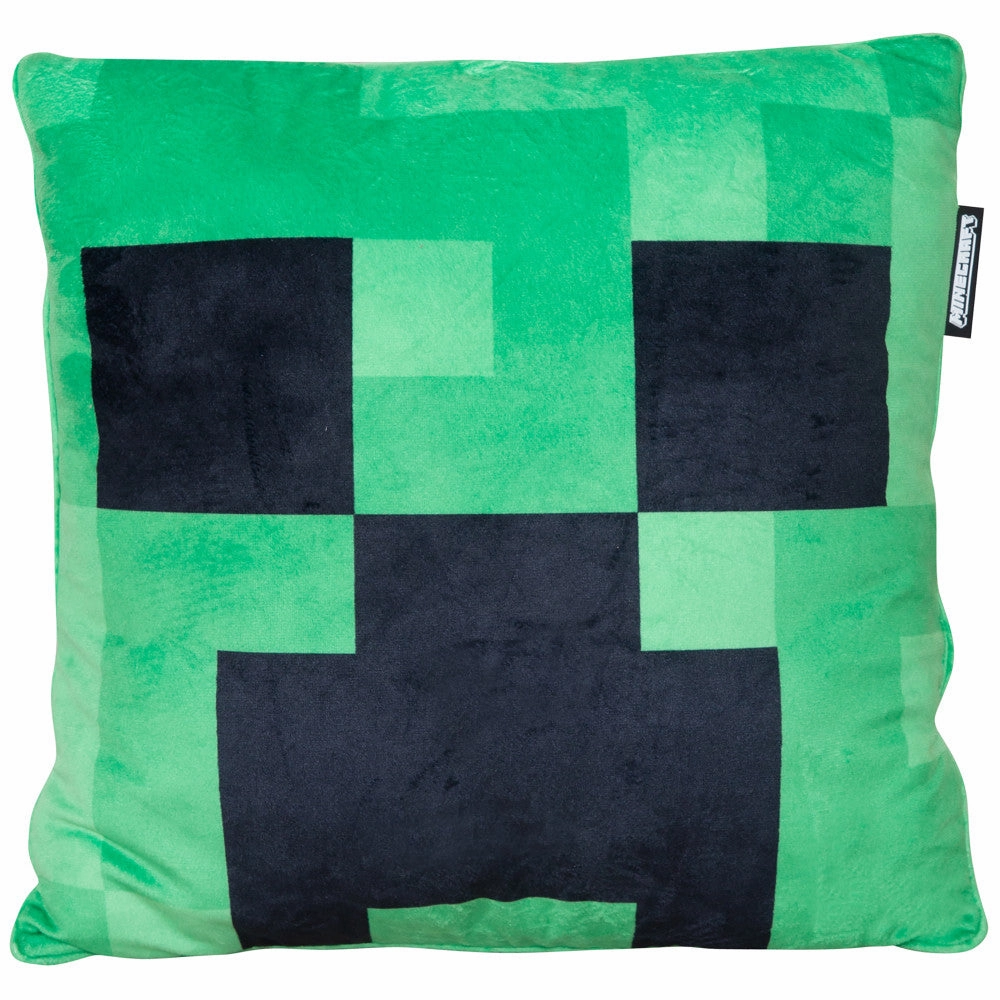 Minecraft Creeper Decorative Throw Pillow - Vibrant Green, 14.96"