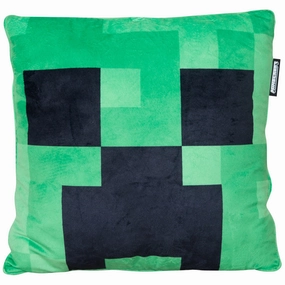 Minecraft Creeper Decorative Throw Pillow - Vibrant Green, 14.96"