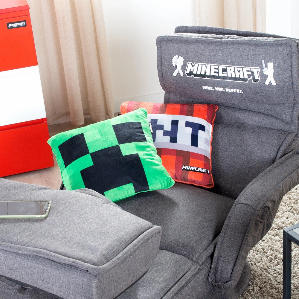 Minecraft Creeper Decorative Throw Pillow - Vibrant Green, 14.96"