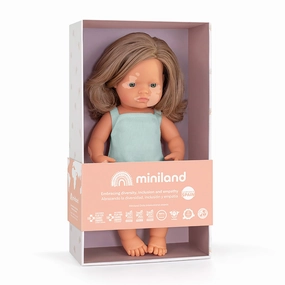 Miniland 15-inch Baby Doll with Vitiligo - Golden Locks