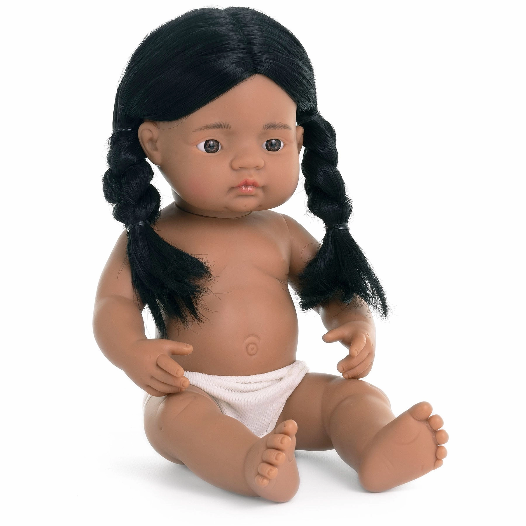Miniland 15-inch Soft Vinyl Baby Doll - Brunette