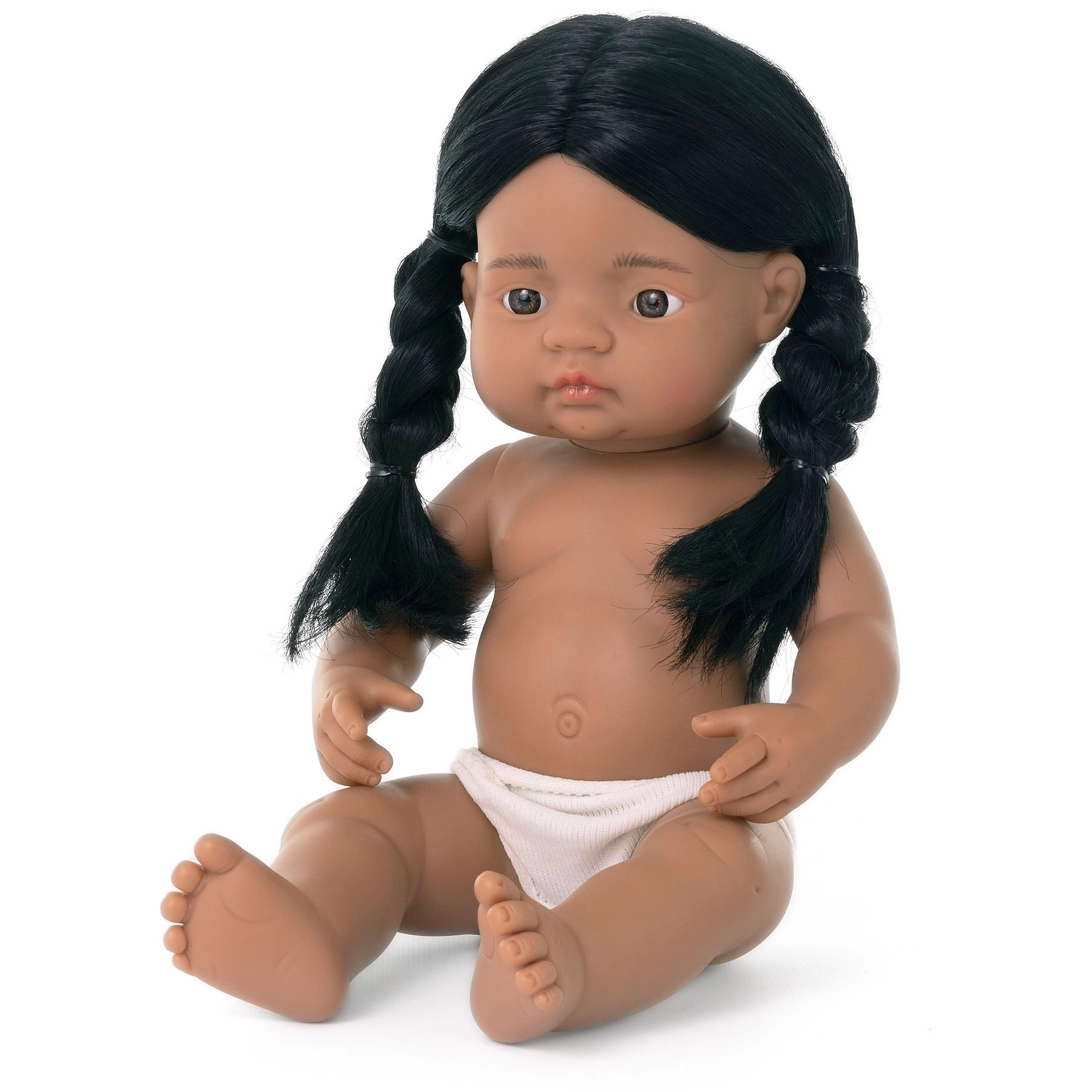 Miniland 15-inch Soft Vinyl Baby Doll - Brunette
