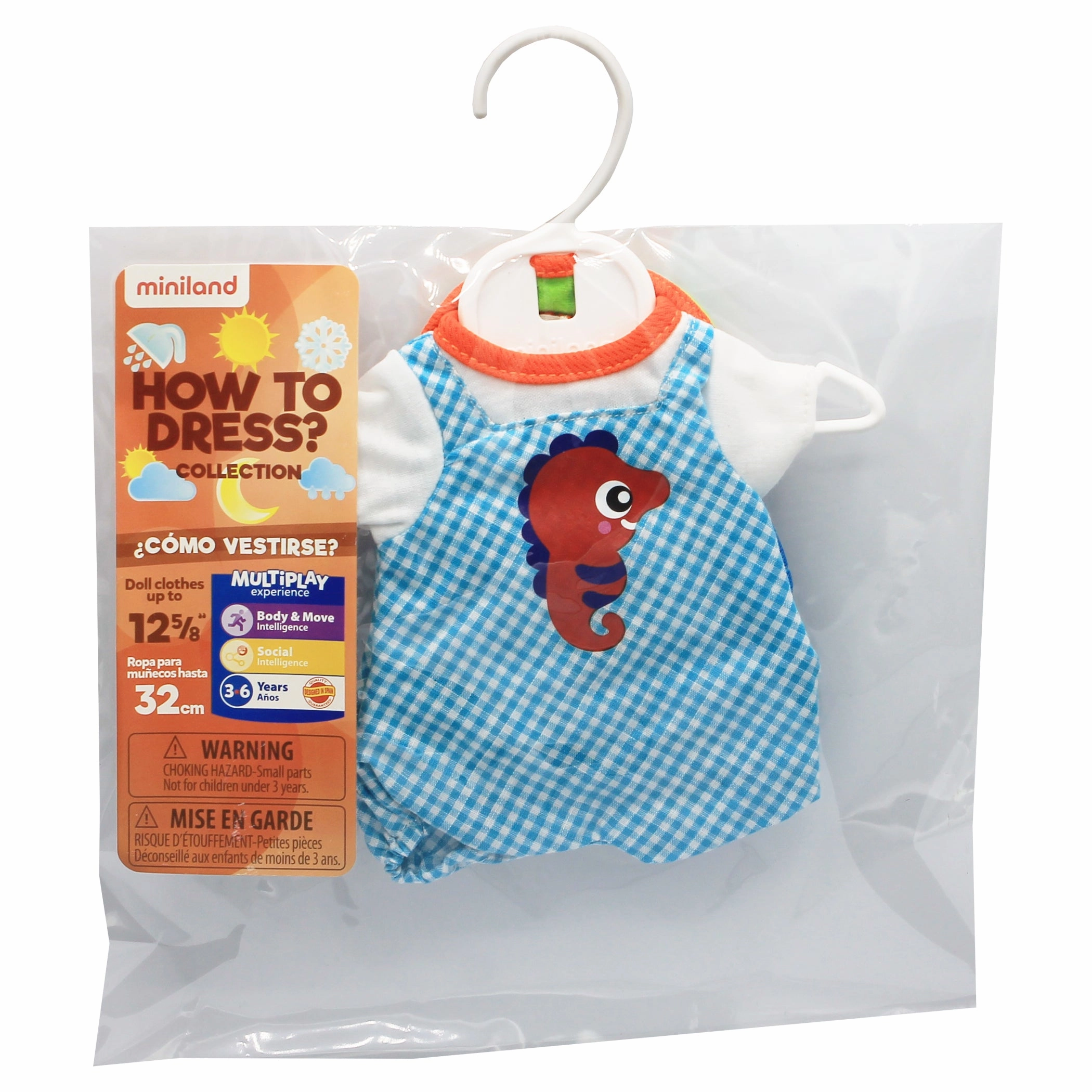 Miniland Warm Weather Jumper and Cap Outfit for 12-5/8 Dolls