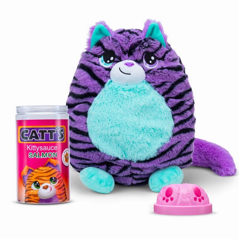 Misfittens Get Meowt! Basic Collectible Plush Cats Series 1 Scout - Purple Cat
