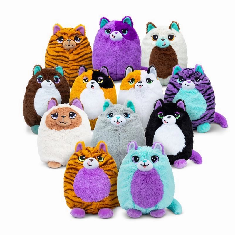 Misfittens Get Meowt! Basic Collectible Plush Cats Series 1 Scout - Purple Cat