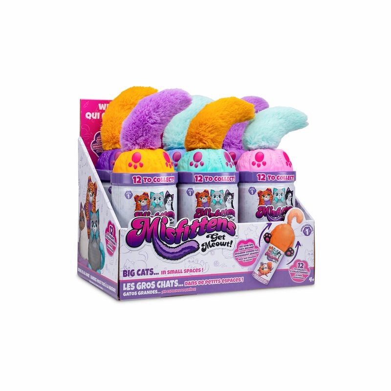 Misfittens Get Meowt! Basic Collectible Plush Cats Series 1 Scout - Purple Cat
