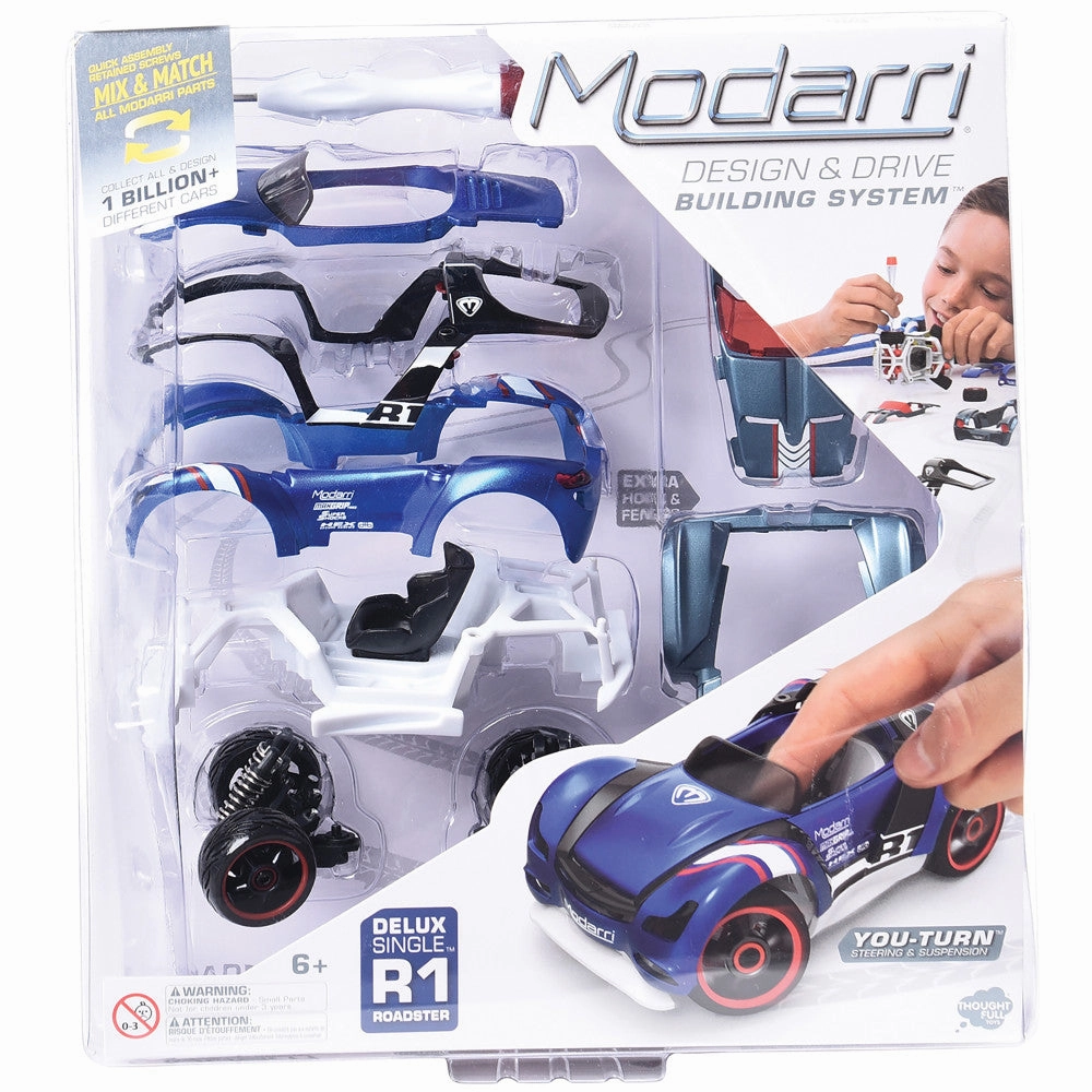 Modarri R1 Roadster Deluxe DIY Toy Car Kit - Interactive Building Fun for Kids 6 