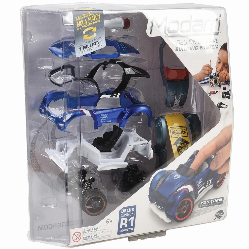 Modarri R1 Roadster Deluxe DIY Toy Car Kit - Interactive Building Fun for Kids 6 