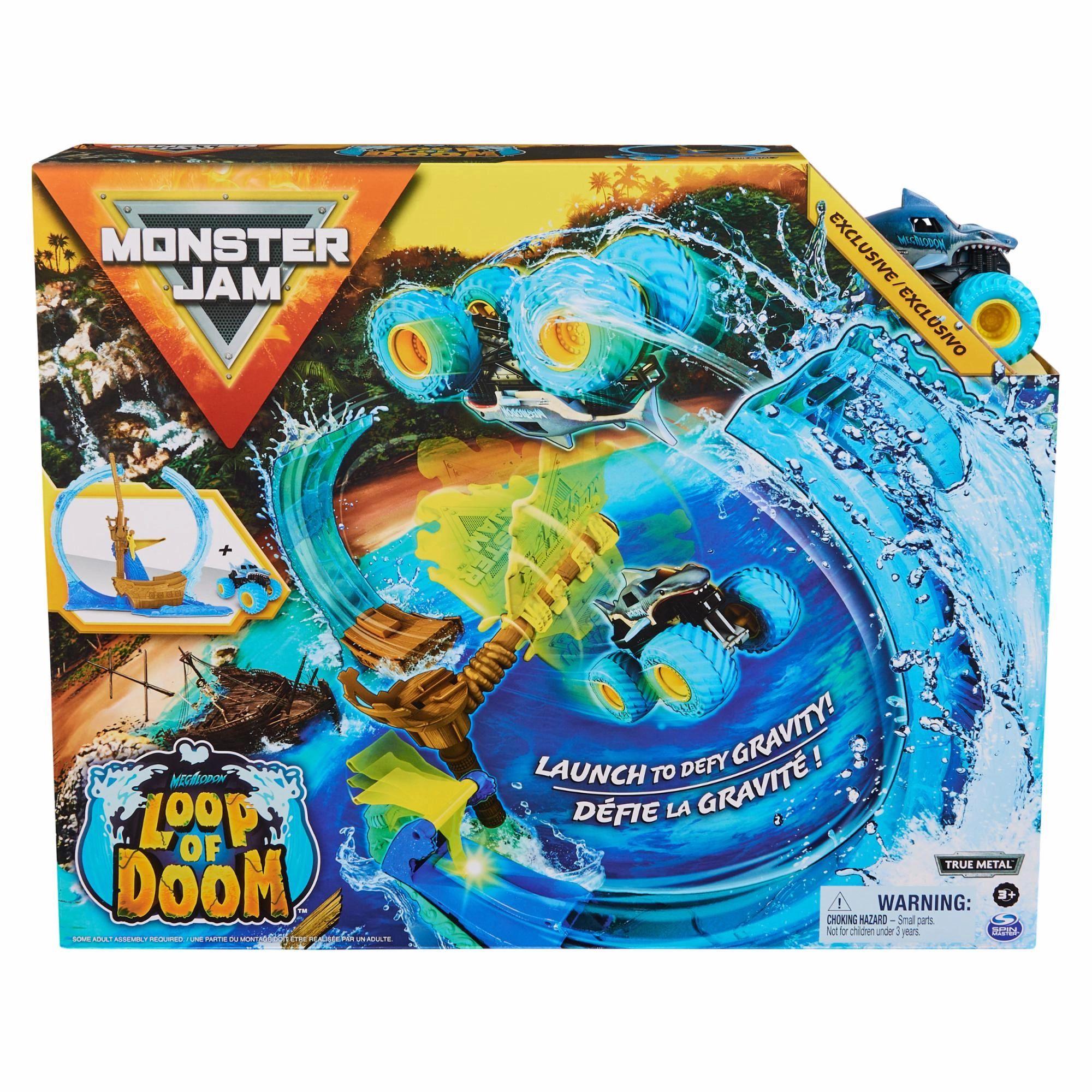 Monster Jam Megalodon Loop Of Doom Stunt Playset