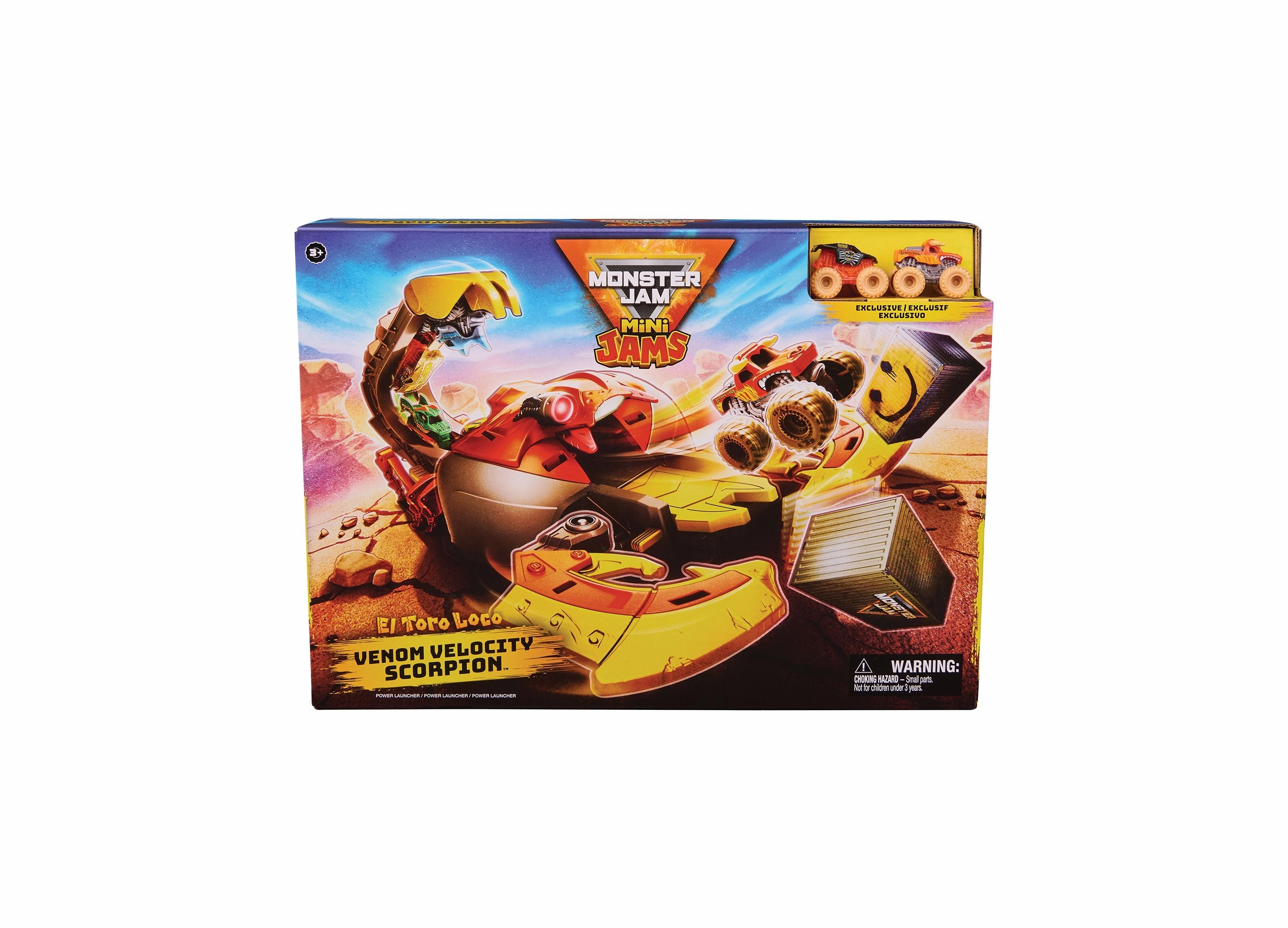Monster Jam Mini Scorpion Playset with El Toro Loco and Max-D Trucks