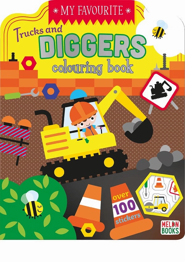 My Favourite Trucks And Diggers Colouring Book