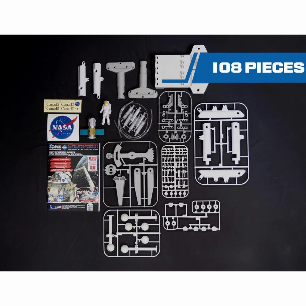 NASA Future Explorers Canadarm Robot Arm Mobility Kit - 108pc STEM Toy for Ages 8 