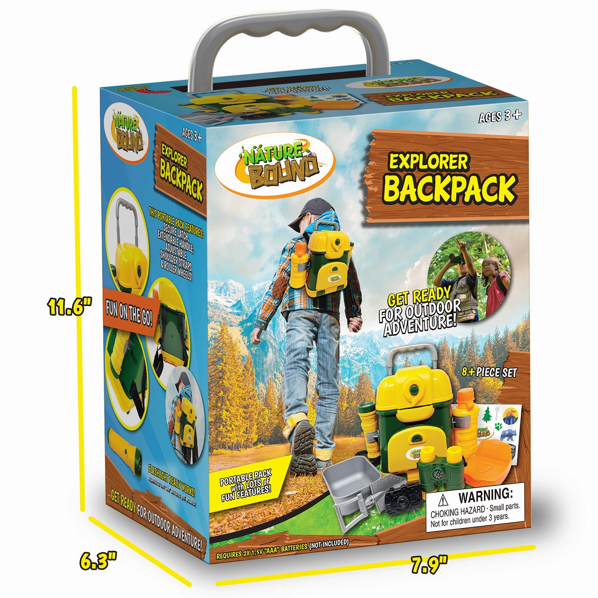 Nature Bound Explorer Backpack  9pc Toddler Adventure Kit