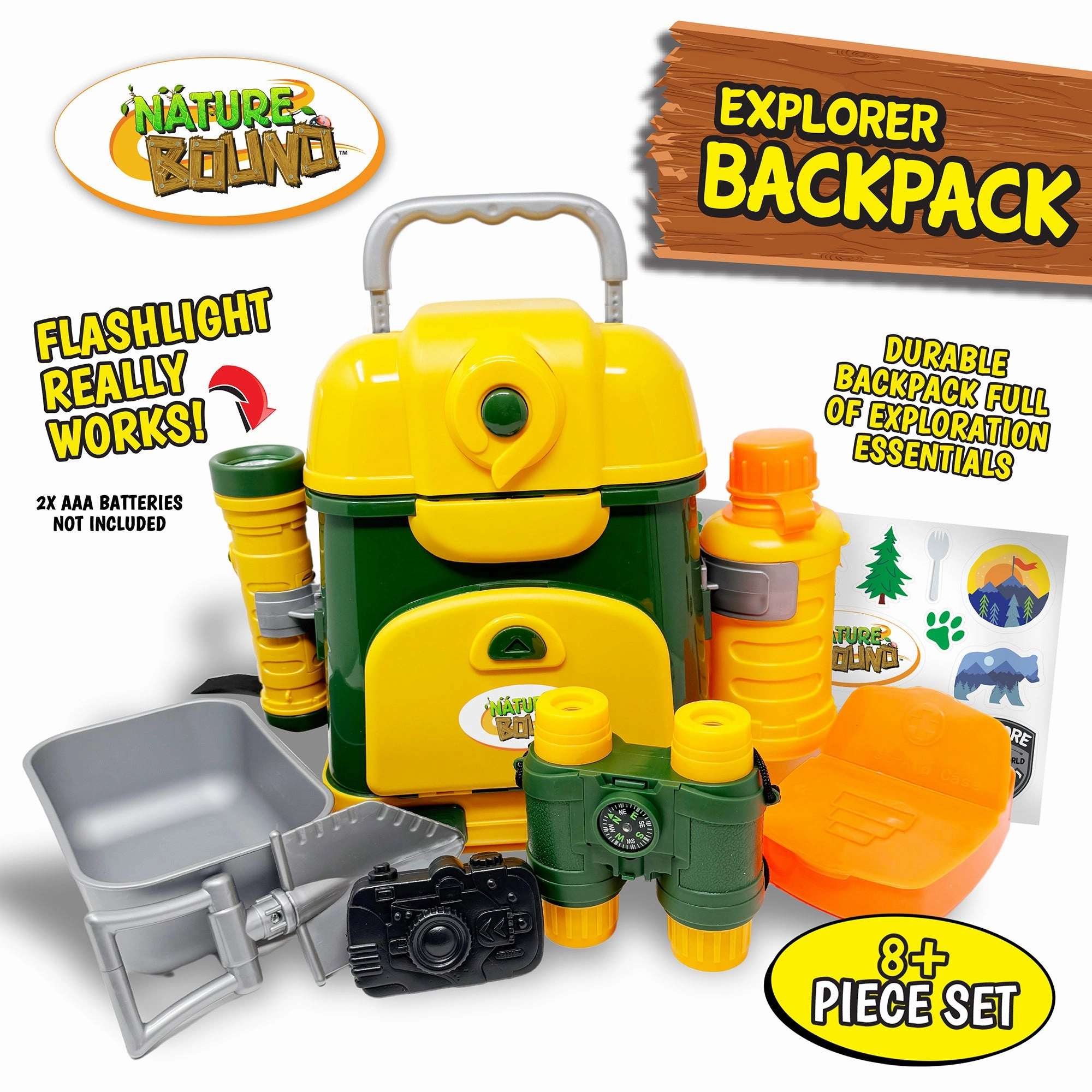 Nature Bound Explorer Backpack  9pc Toddler Adventure Kit