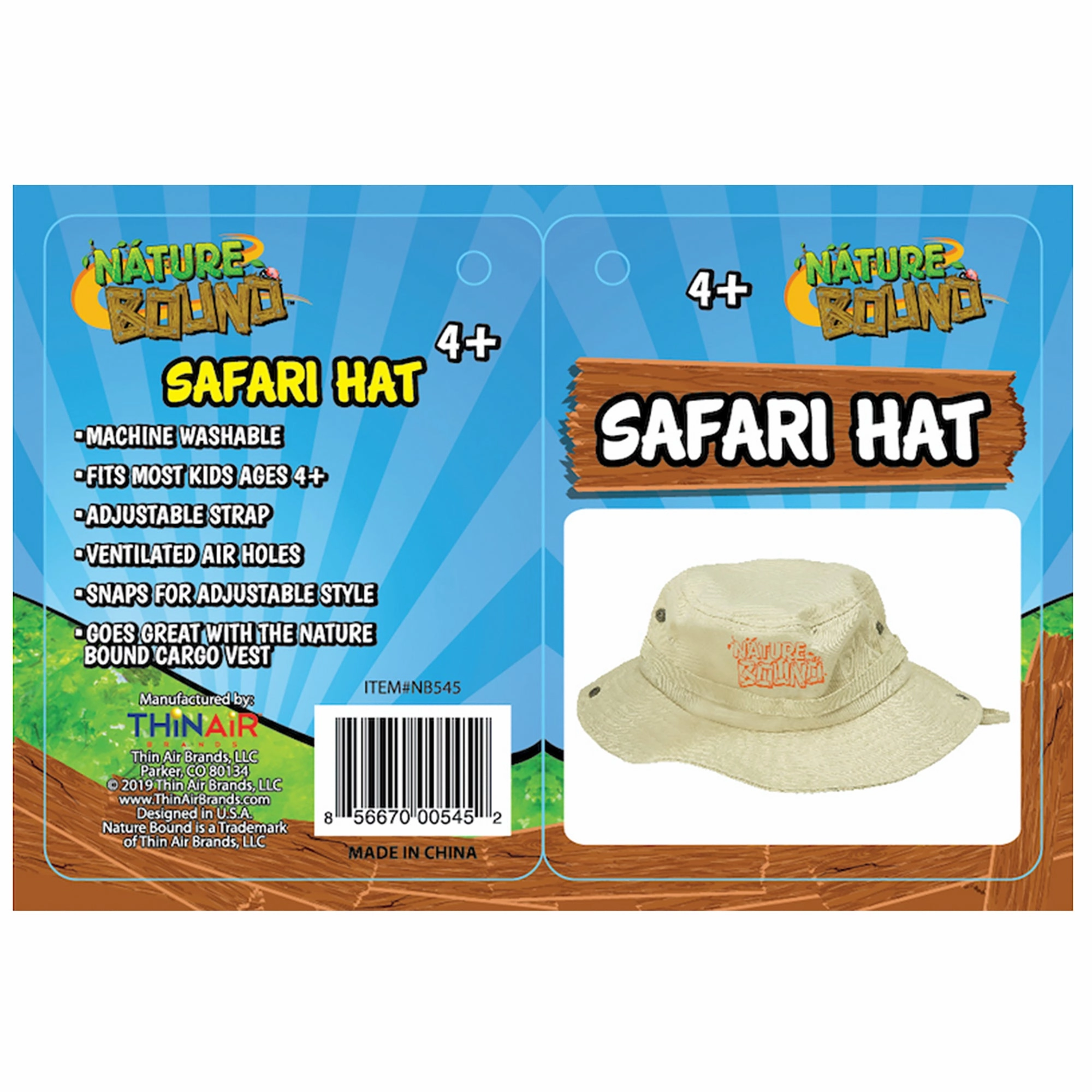 Nature Bound Explorer Safari Hat - Adventure Cap for Kids
