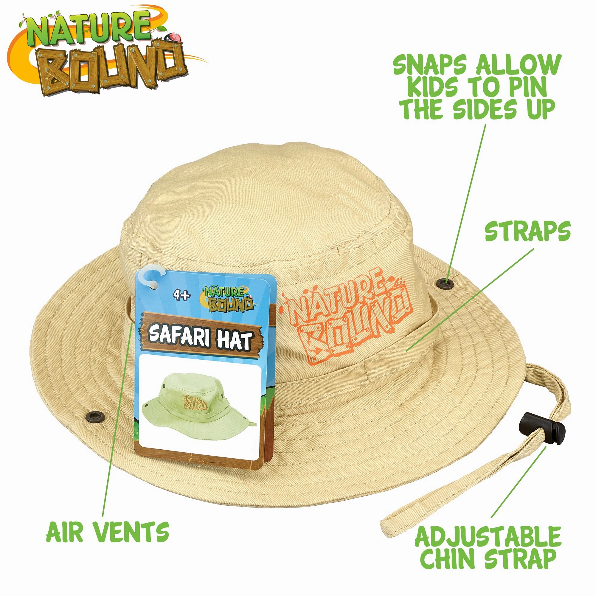 Nature Bound Explorer Safari Hat - Adventure Cap for Kids