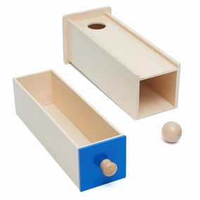 Object Permanence Box With Draw & Ball - Wooden Montessori Toys