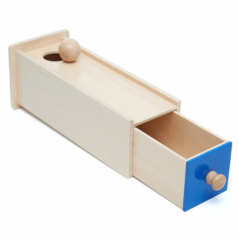 Object Permanence Box With Draw & Ball - Wooden Montessori Toys