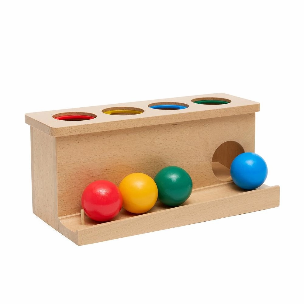 Object Permanence Coloured Ball Push Toy