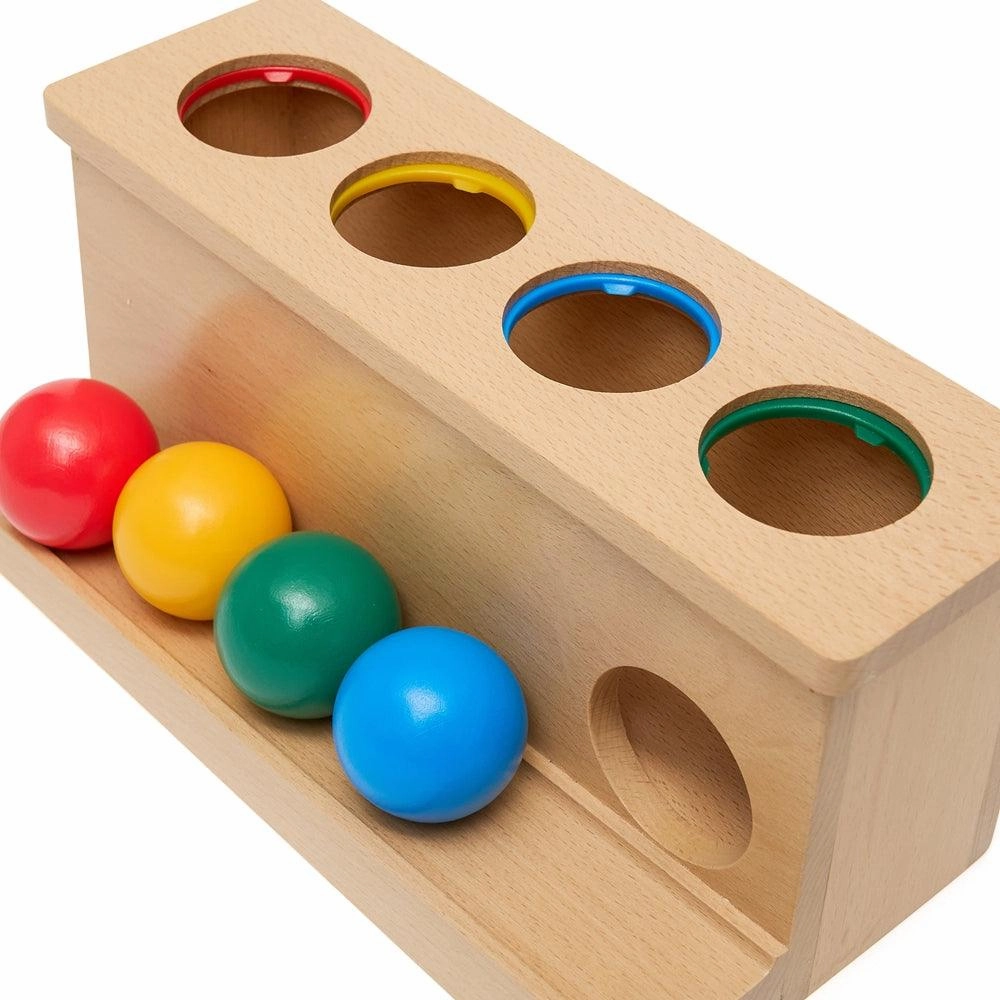 Object Permanence Coloured Ball Push Toy