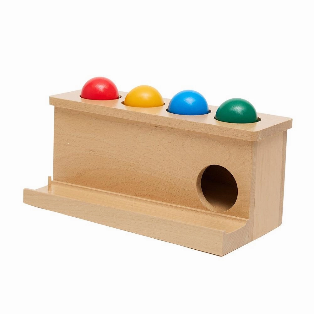 Object Permanence Coloured Ball Push Toy
