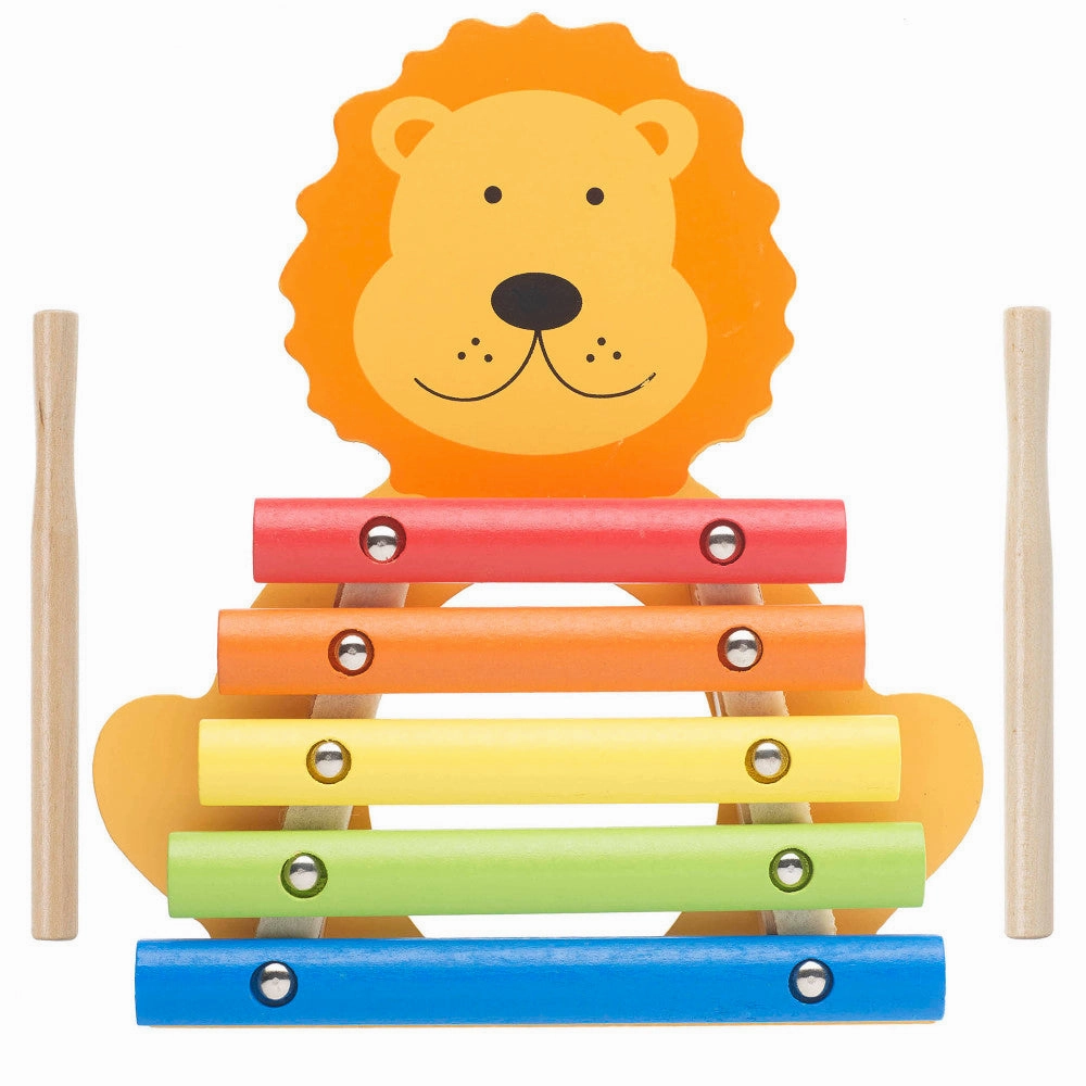 Orange Tree Toys Rainbow Lion Xylophone - Wooden Musical Instrument Toy for Toddlers