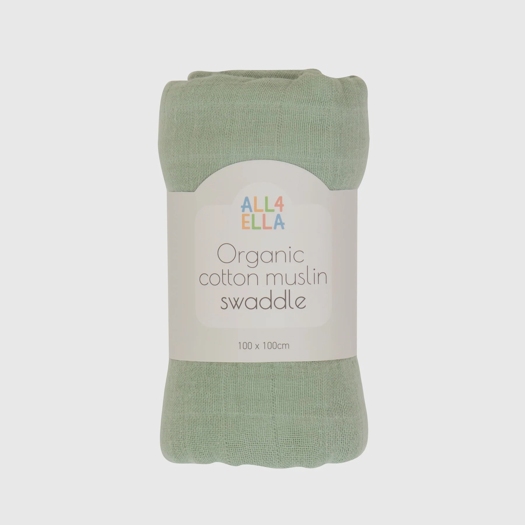 Organic Cotton Muslin Swaddle - Sage