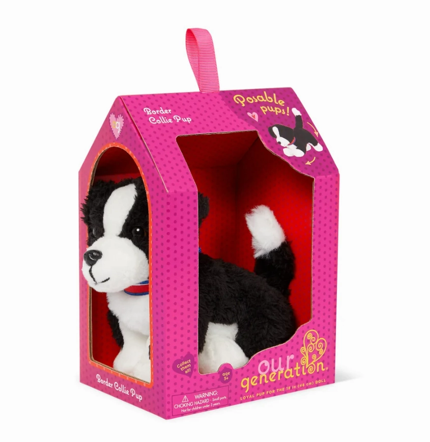 Our Generation 6 Inch Poseable Border Collie Pup