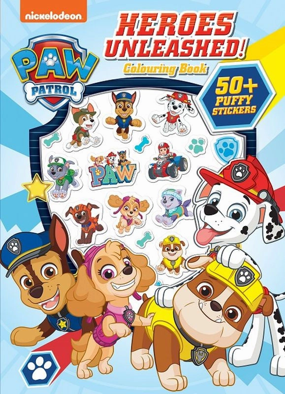PAW Patrol Heroes Unleashed! Puffy Sticker Colouring Book