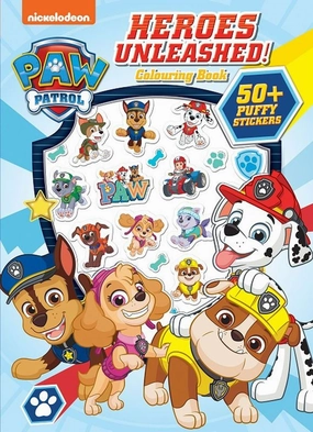 PAW Patrol Heroes Unleashed! Puffy Sticker Colouring Book