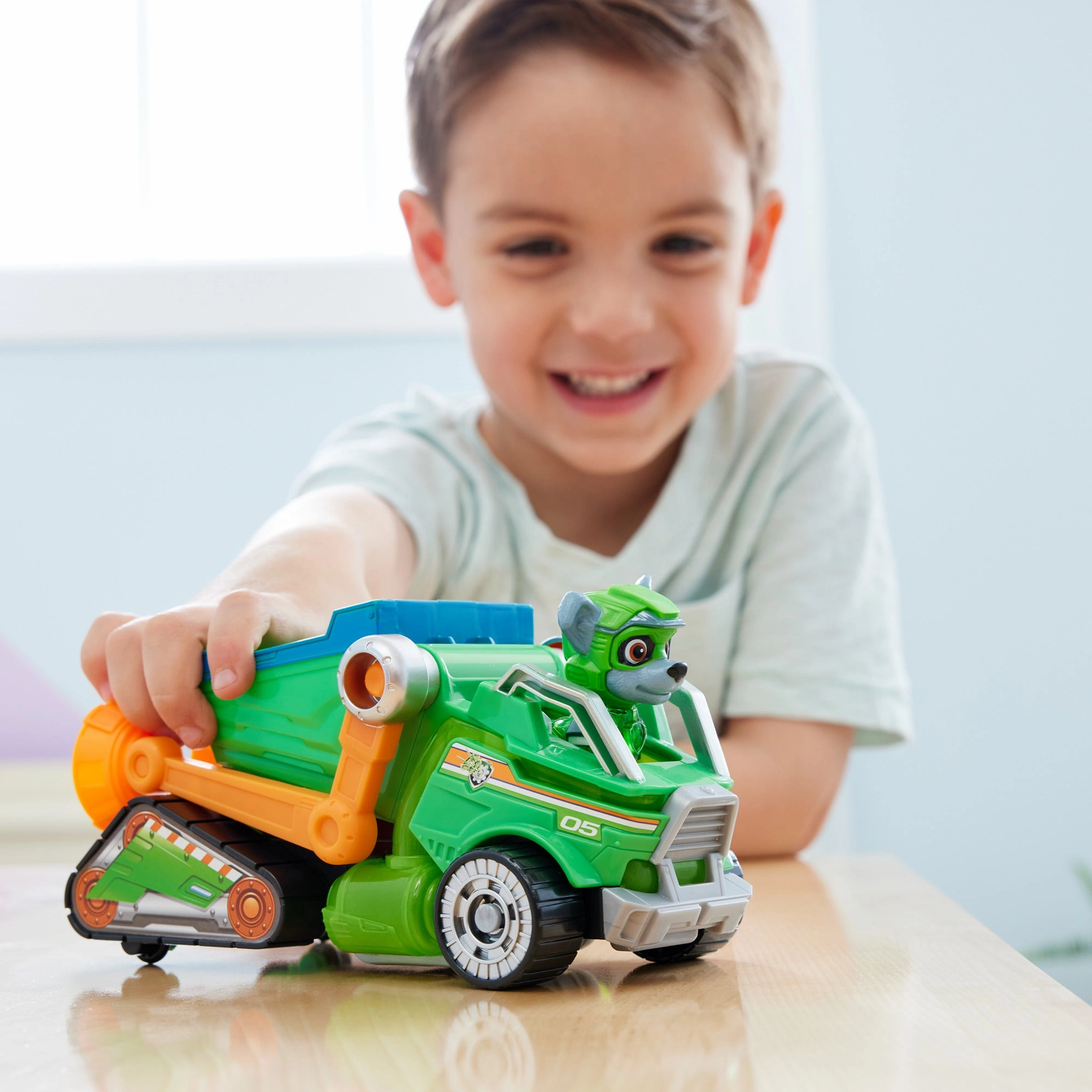 PAW Patrol The Mighty Movie Theme Vehicle Rocky Mighty Movie Recycle Truck