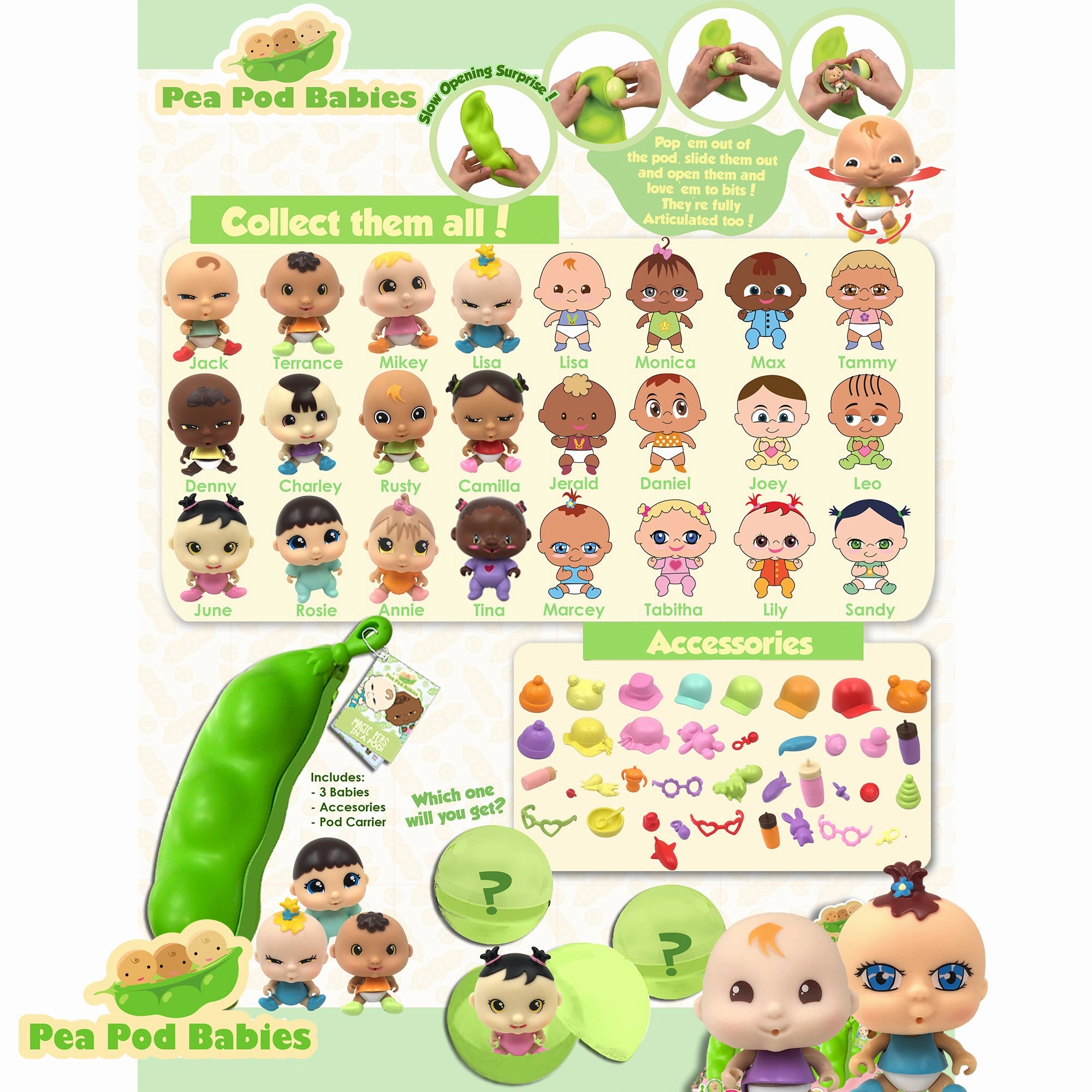Pea Pod Babies Mystery Blind Pack - Mini Dolls & Accessories (Colors/Styles May Vary)
