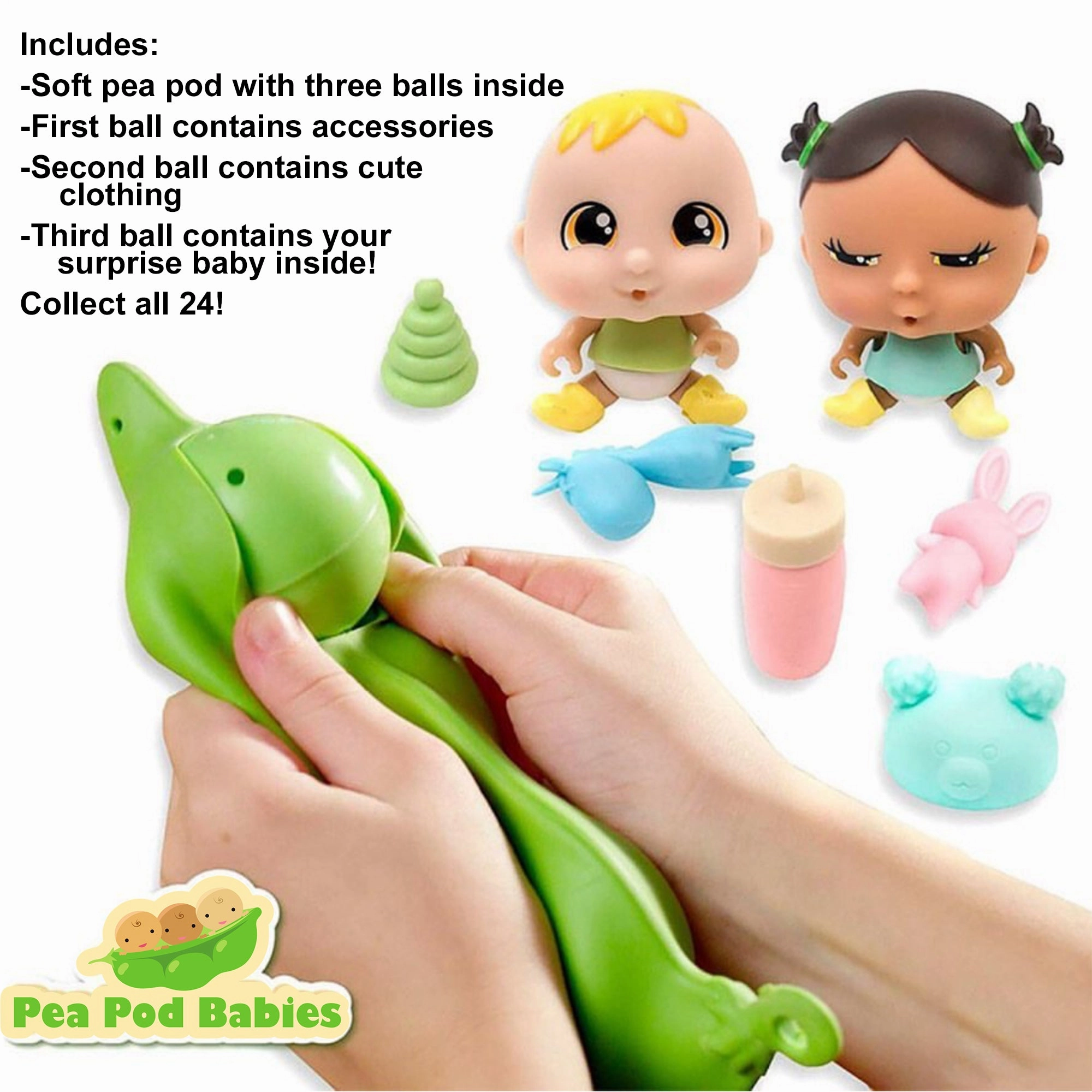 Pea Pod Babies Mystery Blind Pack - Mini Dolls & Accessories (Colors/Styles May Vary)