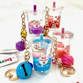 Peach Milk Bell Keyring