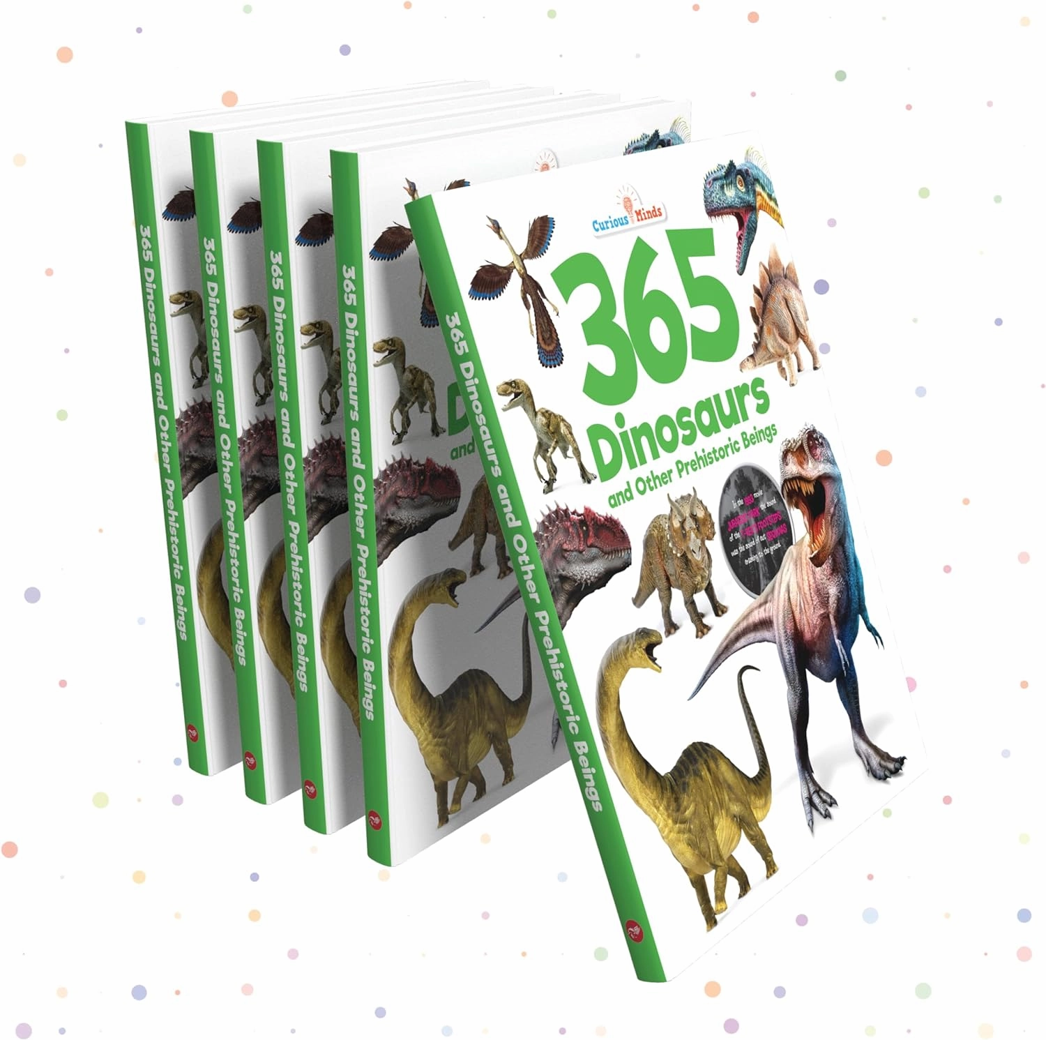 Pegasus 365 Dinosaurs - Premium Quality Padded & Glittered Book for Kids Ages 6 