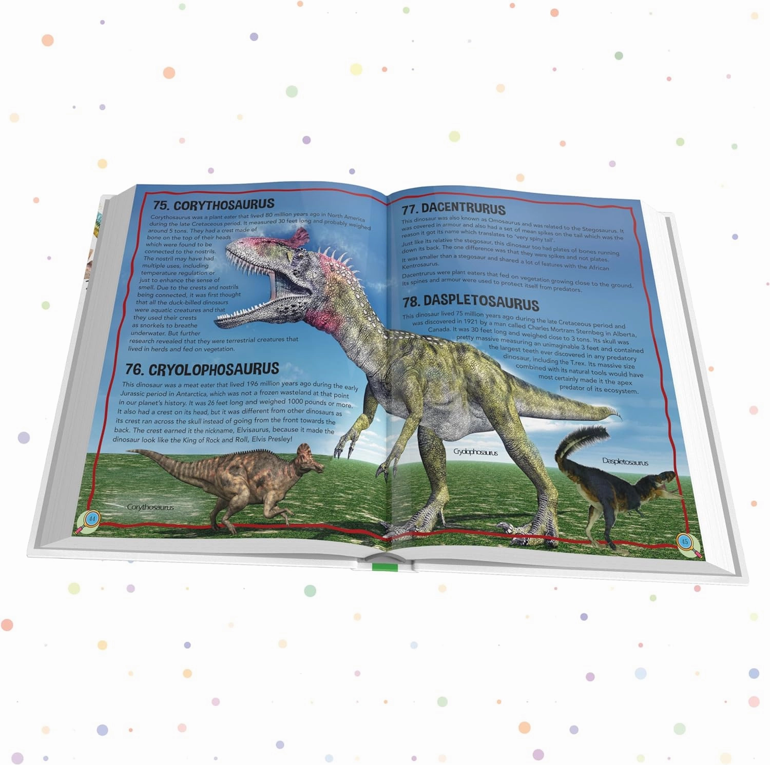 Pegasus 365 Dinosaurs - Premium Quality Padded & Glittered Book for Kids Ages 6 