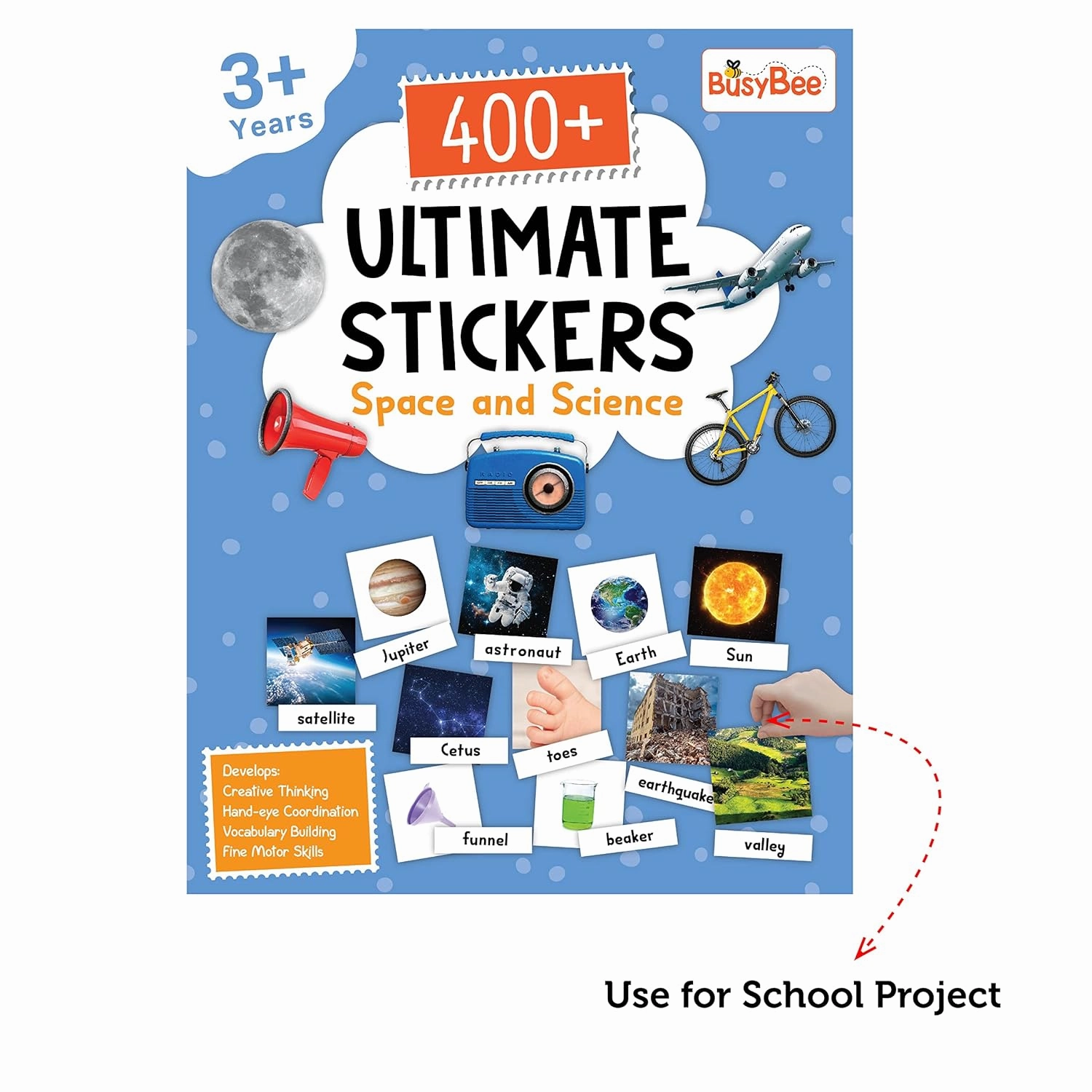 Pegasus 400  Ultimate Stickers Book - Space and Science for 3  Years Kids
