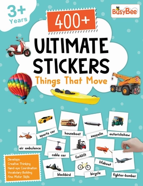 Pegasus 400  Ultimate Stickers Book - Things That Move for 3  Years Kids