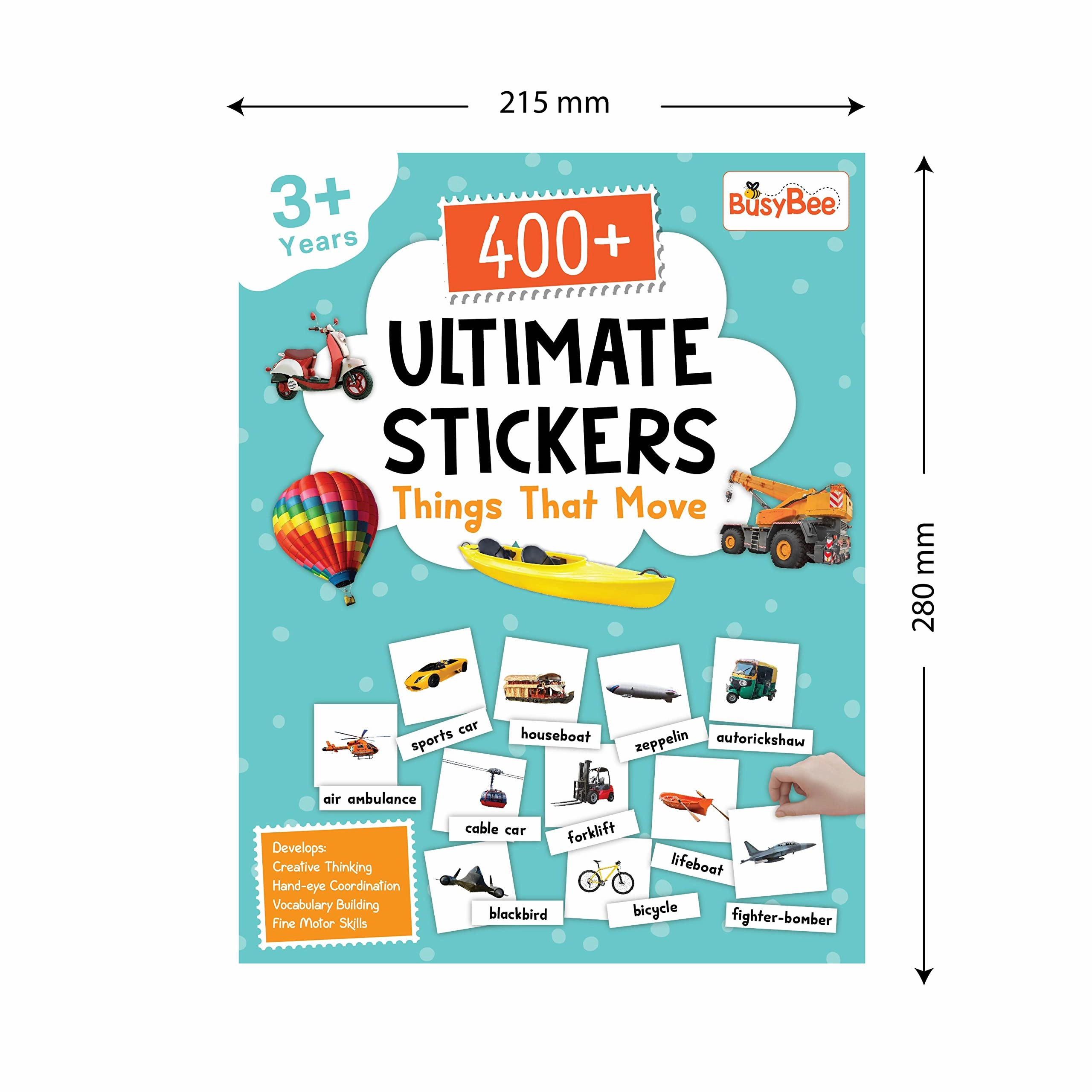 Pegasus 400  Ultimate Stickers Book - Things That Move for 3  Years Kids